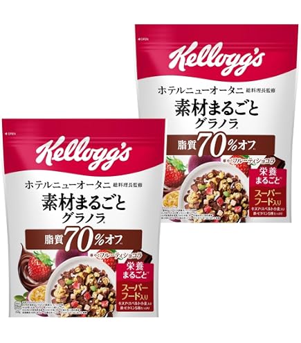 Amazon.co.jp: ケロッグ 素材まるごとグラノラ 朝摘みいちご 大容量